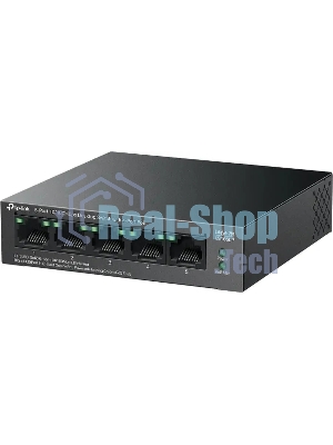 Коммутатор настольный TP-Link LS105LP с 5 портами 10/100 Мбит/с (4 порта PoE)