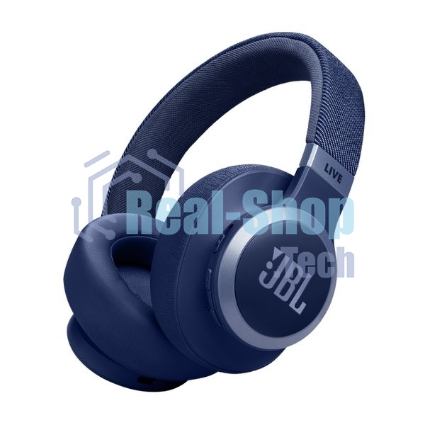 Беспроводные/проводные наушники JBL Live 770NC синий, полноразмерные, Bluetooth 5.3 + проводной, адаптивное шумоподавление, до 65 ч