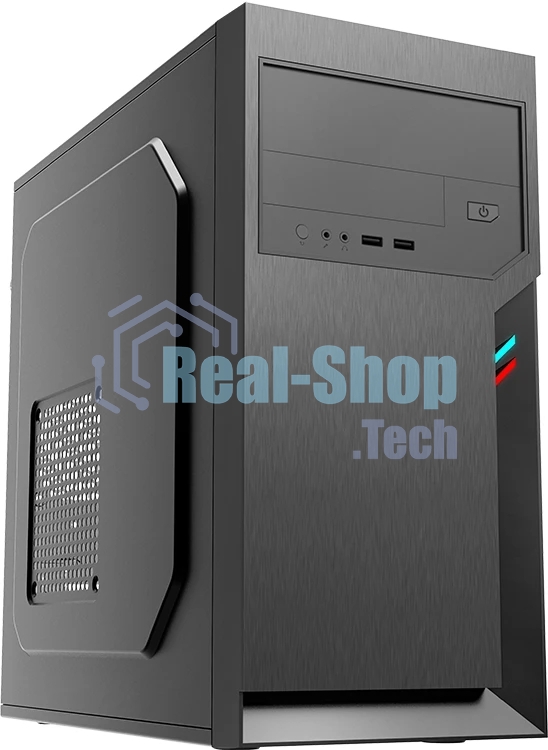 Компьютерный корпус с блоком питания 450Вт. Case Foxline FL-702, mATX, 1x5.25EXT, 1x3.5EXT, 2x3.5INT, 2xUSB 2.0, HDA, w/o FAN, w/450W ATX PSU, w/1.2m EU pwr cord