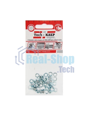 Гайка DIN934 шестигранная М5 оцинк. (уп. 40 шт) Tech-KREP 103024