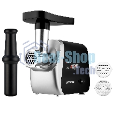 Мясорубка электрическая BRAYER BR1609 черный, 2000 Вт, 2.0 кг/мин, реверс, защита от перегрузки, насадки - 5