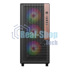 Компьютерный корпус ACD Citadel 101 ATX, черный, USB 3.0x1 + USB 2.0x2 + HD AUDIO, 1x12 см H1 argb fan at rear, 3x12см H1 argb fas at front, TG