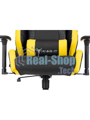 Кресло игровое Knight Thunder 5X черный/желтый эко.кожа крестов. металл