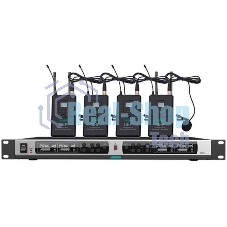 Микрофонная система DSPPA D5842 беспроводная True Diversity UHF (4 микрофона клипсового типа)