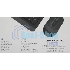Комплект клавиатура+мышь A4Tech FStyler F1010 проводной, USB, 1600 DPI, чёрный