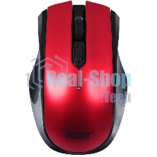 Мышь беспроводная Acer OMR032 черный/красный, 1600 dpi, радиоканал, USB, кнопки - 4