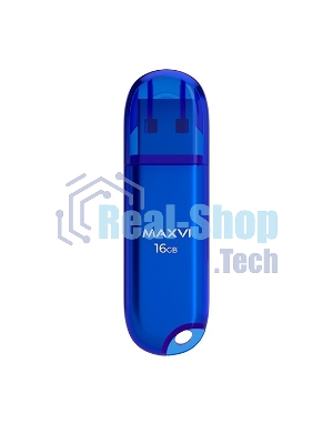 Флешка USB Maxvi P1 (FD16GBUSB20C10P1 blue), 16Gb, USB 2.0, R/W 12/5, синий