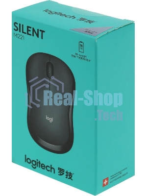 Мышь беспроводная Logitech M221 голубой, 1000 dpi, радиоканал, USB, кнопки - 3