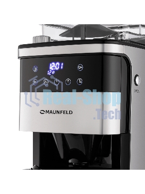 Кофеварка капельная Maunfeld MF-723S нержавеющая сталь, исп. кофе - зерновой/молотый, 1.5 л, 1050 Вт.
