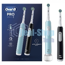 Набор электрических зубных щеток Oral-B Pro Series 1 бирюзовый/черный