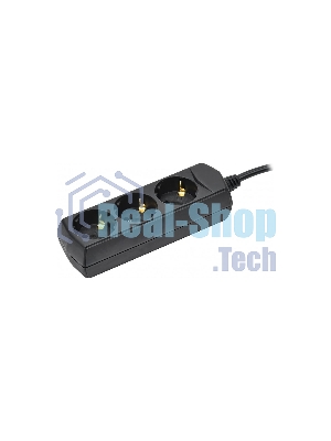 Сетевой фильтр IEK У03 5 м, 3 розетки, черный