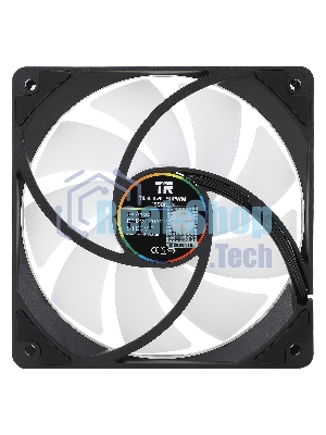 Кулер для корпуса Thermaltight TL-C12C-S (120x120x25мм, 4-pin PWM, ARGB, 66.17CFM, 25.6dBA, 1550RPM, черный)