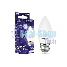 Лампа светодиодная TOKOV ELECTRIC 10Вт С37 3000К Е27 176-264В