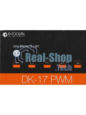 Кулер ID-COOLING DK-17 PWM серебристый/черный 92мм алюминий 2200rpm 26db 4-pin 65W 42мм