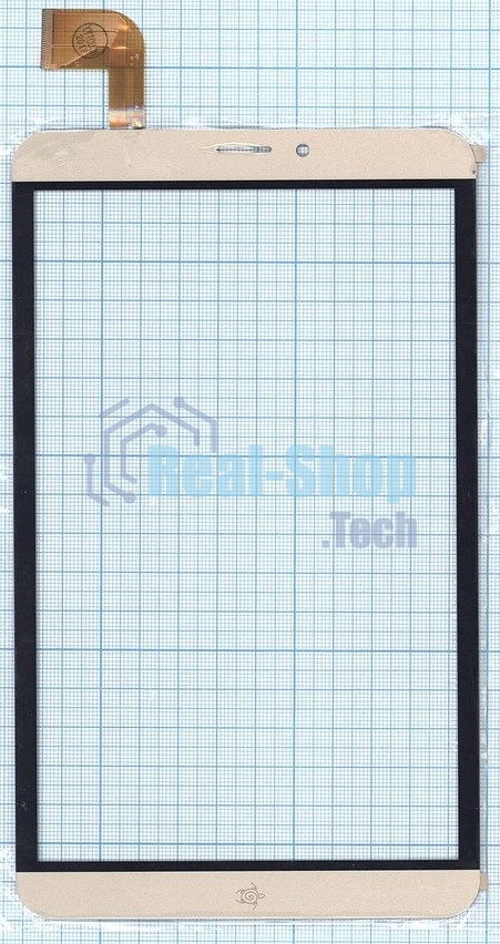 Сенсорное стекло (тачскрин) RP-451A-8.0-FPC-A2, золотое