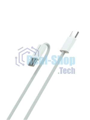 Кабель MORE CHOICE (4620202550361) K75a нейлон USB 3.0A PD 60W для Type-C Type-C 1м белый