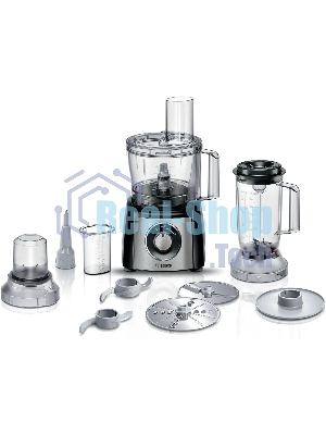 Кухонный комбайн Bosch MCM3501M 800 Вт, Скорости: 2, Блендер 1 л, Чаша 2.3 л, черный/серебристый
