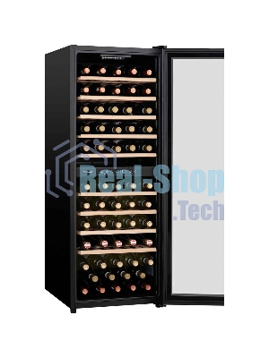 Винный холодильник Weissgauff WWC-77 DB DualZone черный, 2 отсека, 77 бут., класс G