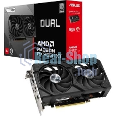Видеокарта Asus PCI-E 5.0 DUAL-RX9060XT-8G AMD Radeon RX 9060XT 8Gb 128bit GDDR6 2550/20000 HDMIx1 DPx2 HDCP Ret