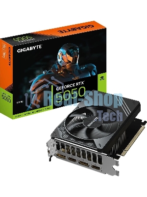 Видеокарта Gigabyte GeForce RTX 5050, NVIDIA RTX 5050, 8 ГБ GDDR6, 128 бит, PCI-e 5.0, 2xHDMI, 2xDP, 2572 МГц