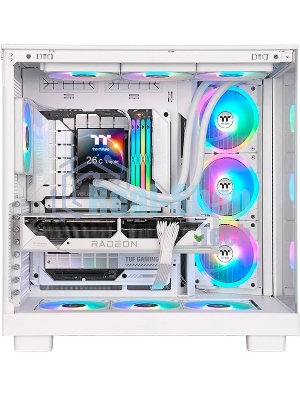 Система жидкостного охлаждения Thermaltake MAGFloe 360 Ultra Snow ARGB Soc-AM5/AM4/1200/1700/1851 белый 4-pin 30.6dB Al+Cu LCD Ret (CL-W433-PL12SW-A)