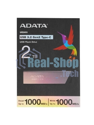 Флешка USB ADATA Elite UE800 (AELI-UE800-2T-CSG), 2Тb, USB 3.2/TypeC, R/W 1000/1000, серый