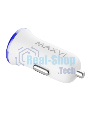 Автомобильное зарядное устройство Maxvi CCM-101WB USB 1А бело-синий