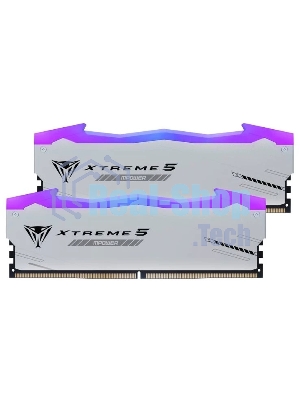 Оперативная память Patriot Viper Xtreme 5, DDR5, 48GB (2x24GB), 8000MHz, CL38, DIMM, с радиаторами, RGB, серебристый