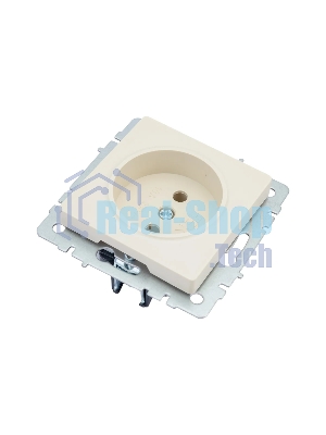 Розетка 1-местная IEK BRITE РС10-1-0-БрКр (BR-R10-10-K10) 10А, без заземления, без защитных шторок, бежевый