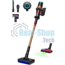 Пылесос вертикальный Dyson V16 Piston Animal Submarine черный/медь, питание от аккумулятора, 315 Вт, уборка сухая/влажная, пылесборник 1,3 л