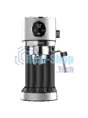 Кофеварка рожковая Korting KCM 1001 EX нержавеющая сталь, молотый, 1.2 л, 1350 Вт, 20 бар