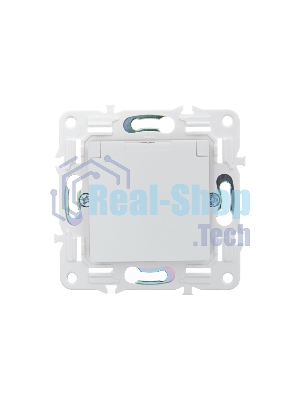 Розетка 1-м SKANDY 16А IP44 с заземл. защ. штроки с крышкой SK-R11W арктич. бел. IEK SK-R16-16-44-K01
