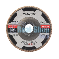 Круг лепестковый торцевой Patriot EXPERT 125 мм*22,23 мм*P40 цирконий