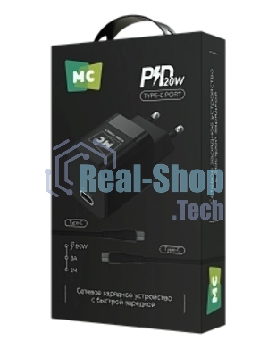 Сетевое зарядное устройство MORE CHOICE (4620202555847) NC86a 1Type-C 3.0A PD 20W для Type-C Type-C, черный
