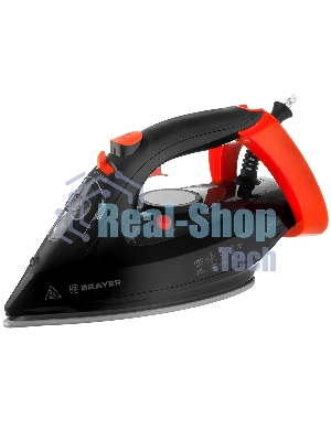 Утюг BRAYER BR4007 черный/оранжевый, 3100 Вт, 35 г/мин, 160 г/мин, 265 мл