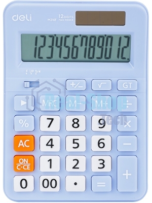 Калькулятор настольный Deli EM210FBLUE синий 12-разр.