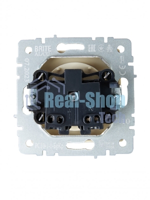 Розетка 1-местная IEK BRITE РС10-1-0-БрКр (BR-R10-10-K10) 10А, без заземления, без защитных шторок, бежевый