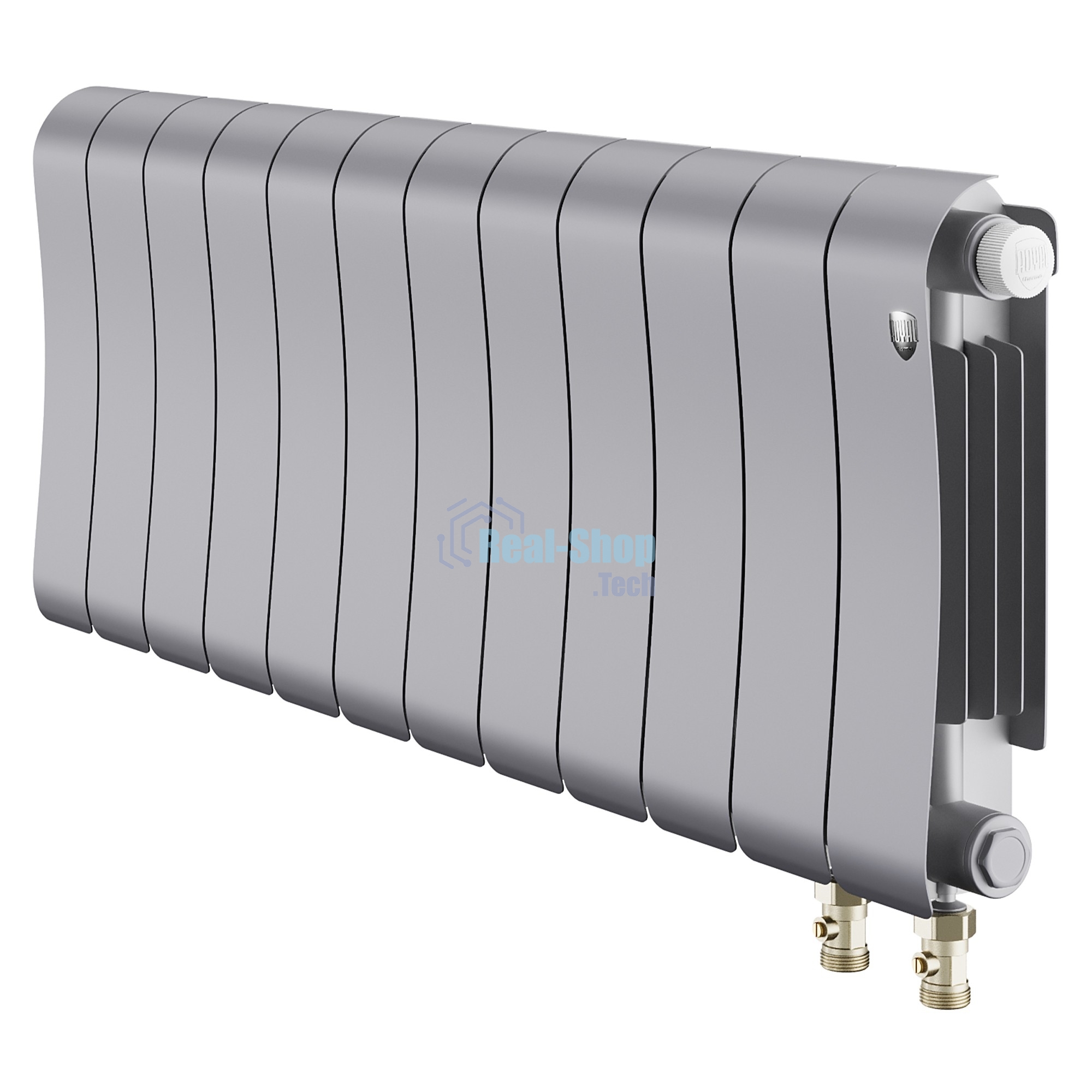 Радиатор биметаллический Royal Thermo Infinity 300 Silver Satin VR80 - 12 секц.