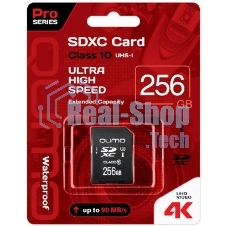 Флеш карта SecureDigital 256Gb QUMO QM256GSDXC10U1 SDXC Class 10 UHS-I U3 PRO