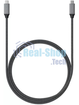 Кабель Satechi ST-U4C25M USB Type-C - USB Type-C 0.25м для зарядки и передачи данных (до 100W), серый космос