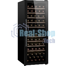 Винный холодильник Weissgauff WWC-77 DB DualZone черный, 2 отсека, 77 бут., класс G