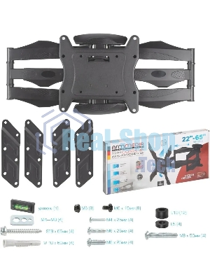 Кронштейн для телевизора Arm media COBRA-45 new черный 4 шт/уп. 22