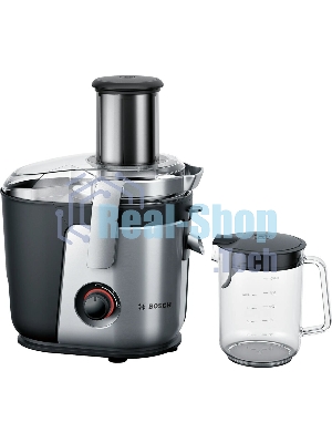 Соковыжималка Bosch MES4000 серебристый, центробежная, 1000 Вт, 1500 мл, механическое