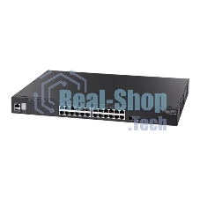 Коммутатор ECS4620-28P Edge-corE 24 x GE + 2 x 10G SFP+ ports + 1 x expansion slot (for dual 10G SFP+ ports) L3 Stackable Switch, w/1 x RJ45 console port, 1 x USB type A storage port, RPU connector, Stack up to 4 units,PoE Budget max. 410W