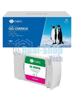 Картридж струйный G&G GG-CM993A 761 пурпурный (400 мл) для HP Designjet T7100/T7200