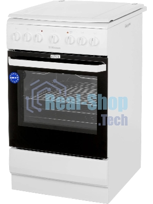 Плита электрическая Hansa FCEW54109 белый, конфорок 4 шт, духовка 65 л, 50 см x 85 см x 60 см