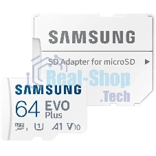 Флеш карта microSDXC 64Gb Samsung MB-MC64SA EVO Plus + adapter