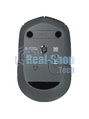 Мышь беспроводная Logitech M170 черный/темно-серый, 1000 dpi, радиоканал, USB, кнопки - 3