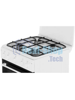 Плита газовая Cezaris ПГ 2150-06 белый, конфорок 4 газовых, духовка 43 л, 51 см x 85 см x 55 см