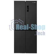 Холодильник Maunfeld MFF192NFSB01 Inverter черная сталь трехкамерный 334/184л морозилка снизу, No Frost, Side by Side